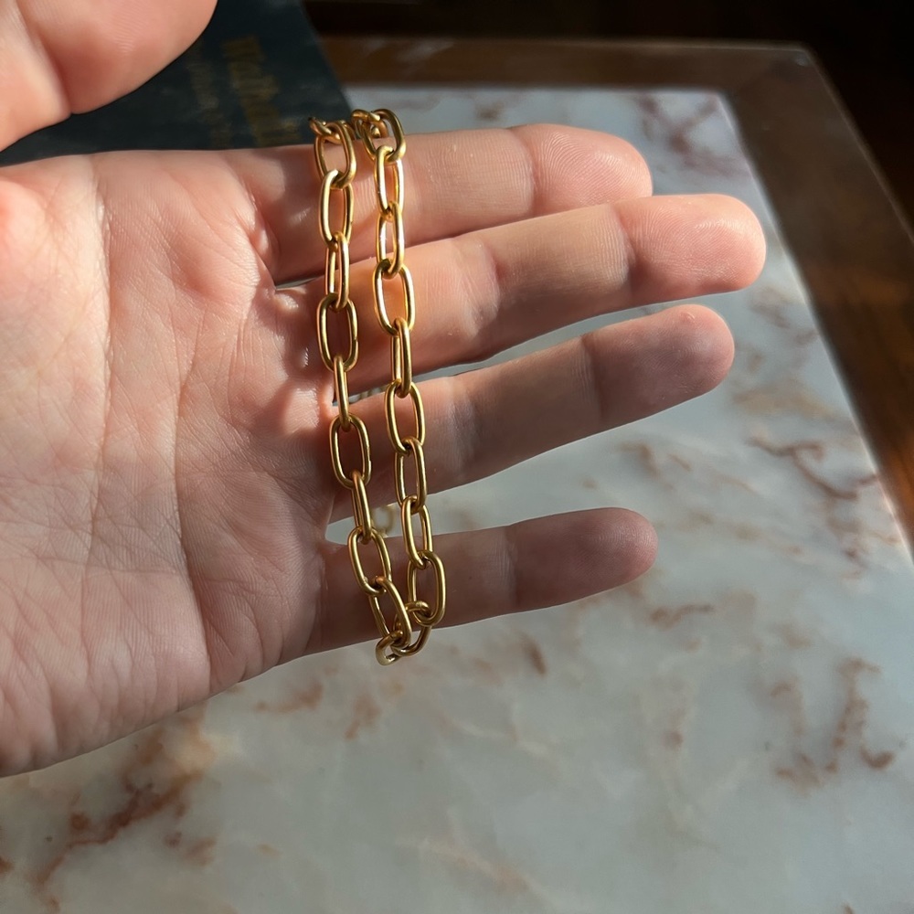 16.5 inch, 10k Gold Plated Chain Necklace - Picture 2 of 2